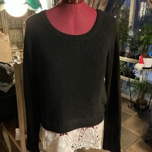 Twik Black Scoop Neck Sweater